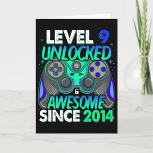 Level 9 Ontgrendeld Videospel 9 Jaar Oude Jongen 9 Kaart