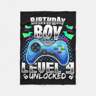 Level 9 Ontgrendeld Videospel 9e Verjaardag Gamer  Fleece Deken