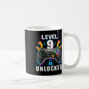Level 9 Ontgrendeld Videospel 9e Verjaardag Gamer Koffiemok