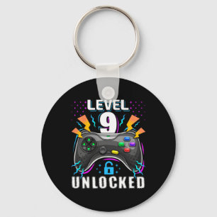Level 9 Ontgrendeld Videospel 9e Verjaardag Gamer Sleutelhanger