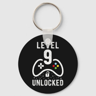 Level 9 Ontgrendeld Videospel 9e Verjaardagscadeau Sleutelhanger