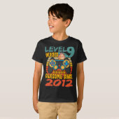 Level 9 ontgrendelde videogamer 9 jaar oud t-shirt (Voorkant volledig)