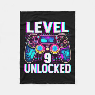 Level 9 Ontluikend Shirt Funny Videospeler Geek 9e Fleece Deken