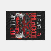 Level 9 Unlocked 9 Year Old For Boys 9th Birthday Fleece Deken (Voorkant (Horizontaal))