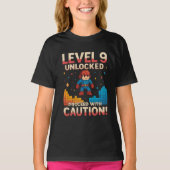 LEVEL 9 UNLOCKED - 9e verjaardagscadeau voor gamer T-shirt (Voorkant)