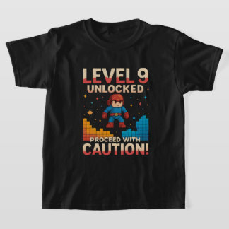 LEVEL 9 UNLOCKED - 9e verjaardagscadeau voor gamer T-shirt