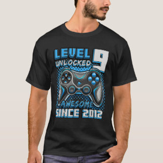 Level 9 Unlocked Awesome 2012 Video Game 9th Birth T-shirt