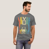 Level 9 Unlocked Shirt Funny Video Gamer (Voorkant volledig)