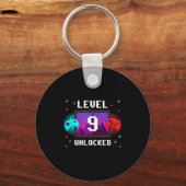 Level 9 Unlocked Video Gamer Funny 9th Birthday Bo Sleutelhanger (Voorkant)