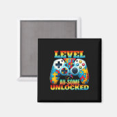 Level AU-some Unlocked Video Game Controller Autis Magneet (Voorkant / Achterkant)