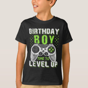 Level Clic Up Verjaardag Jongen Videospel Kinderen T-shirt