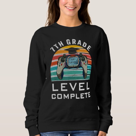 Level Complete Graduation 7th Grade Gamer For Trui (Voorkant)