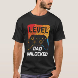 Level Dad Ontgrendeld Retro &  T-shirt