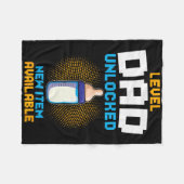 Level Dad Unlocked Pregnancy Announcement Gamer Fa Fleece Deken (Voorkant (Horizontaal))