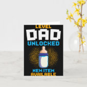 Level Dad Unlocked Pregnancy Announcement Gamer Fa Kaart (Gele Bloem)