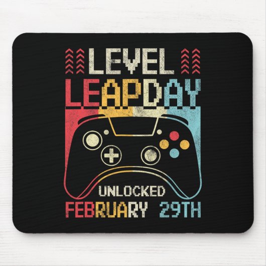 Level Leap Day ontgrendeld videospel controller sp Muismat (Voorkant)