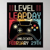 Level Leap Day ontgrendeld videospel controller sp Poster (Voorkant)