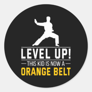 Level omhoog! Dit kind heeft nu een oranje band ka Ronde Sticker