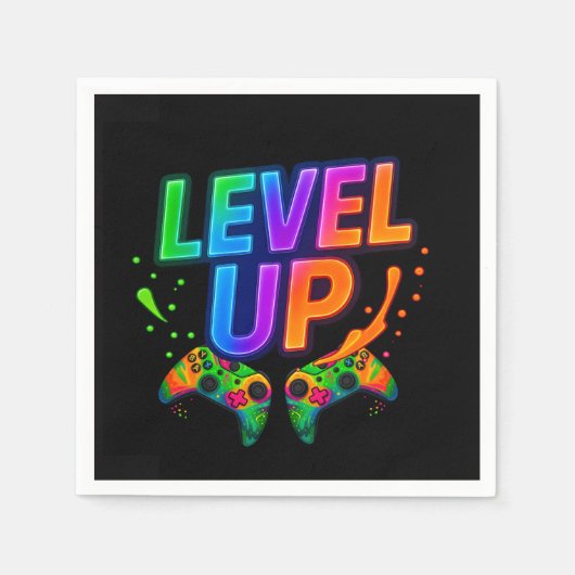 Level omhoog, Gamer-thema servet (Voorkant)