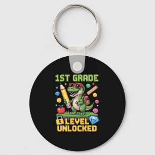 Level Ontgrendeld 1e Leerjaar Dinosaur Ck Terug Na Sleutelhanger