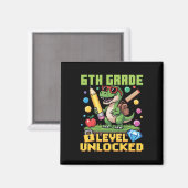 Level Ontgrendeld 6e Leerjaar Dinosaur Ck Terug Na Magneet (Voorkant / Achterkant)