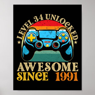 Level &#; Ontgrendeld AweSome sinds 1991 &#; e Ve Poster