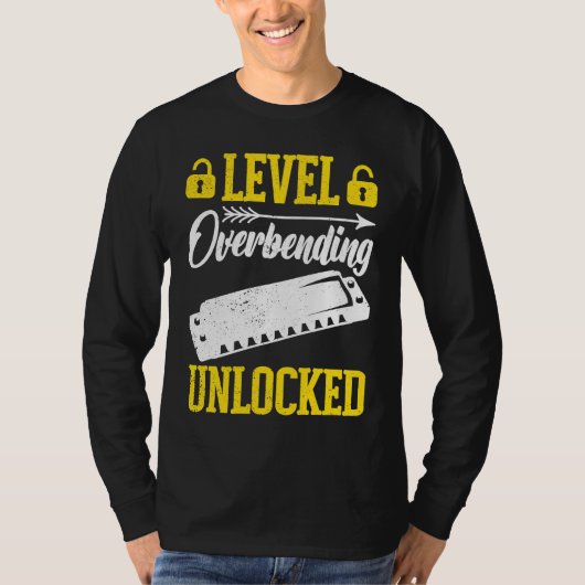 Level Ontgrendeld Overbending Harmonica Speler T-shirt (Voorkant)