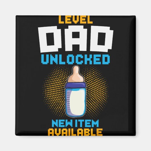 Level Papa Ontgrendeld Zwangerschapsaankondiging G Magneet (Voorkant)