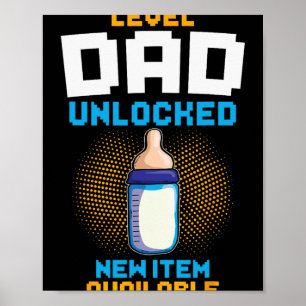 Level Papa Ontgrendeld Zwangerschapsaankondiging G Poster