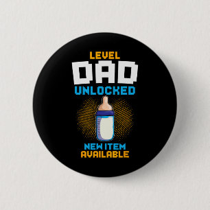 Level Papa Ontgrendeld Zwangerschapsaankondiging G Ronde Button 5,7 Cm