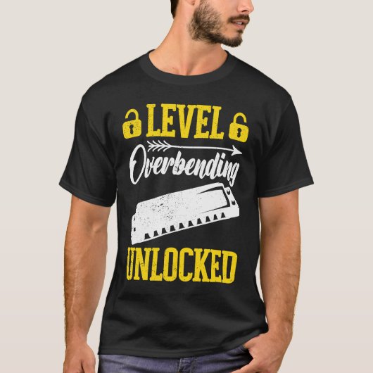 Level unlocked Overbending Harmonica Player T-shirt (Voorkant)