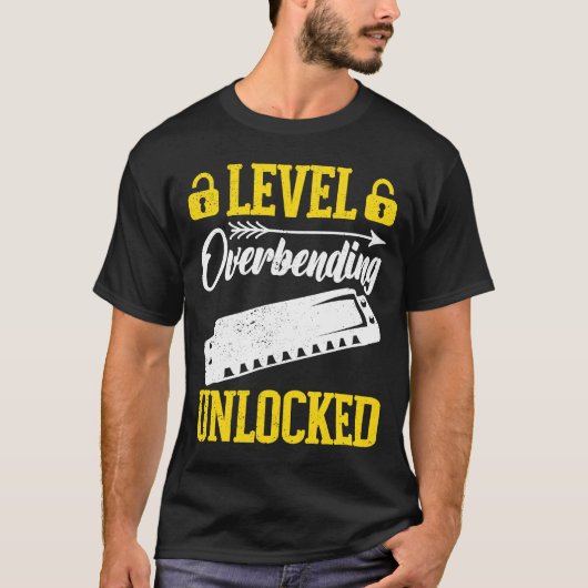 Level unlocked Overbending Harmonica Player T-shirt (Voorkant)