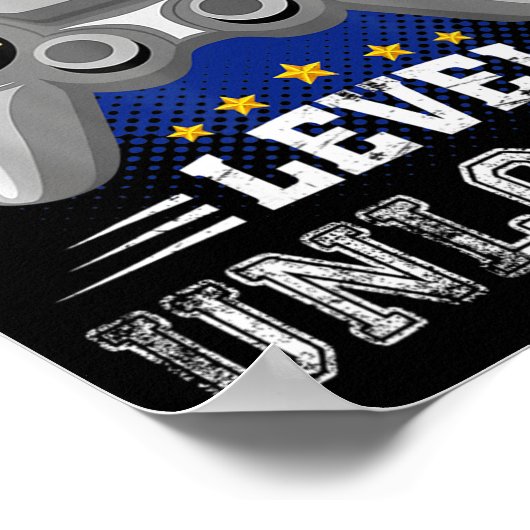 Level Unlocked Video Game Back to School B Poster (Hoek)