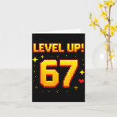 Level Up 67 Funny Gaming 6 7 Meme Gen Alpha Slang  Kaart (Gele Bloem)