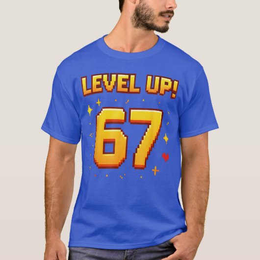 Level Up 67 Grappige Gaming 6 7 Meme Gen Alpha Sla T-shirt (Voorkant)