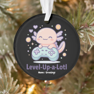 Level-Up-a-Lotl Schattig Axolotl Gamer Kawaii Geze Ornament