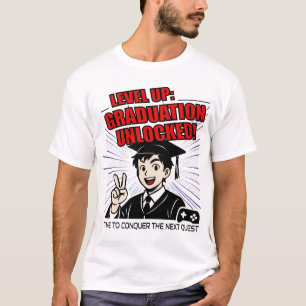 Level Up: Afstuderen ontgrendeld! Gamer Anime T-sh T-shirt