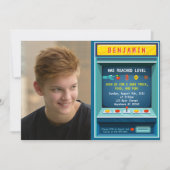 Level Up Arcade Game Afbeelding Verjaardagsfeest Kaart (Voorkant)