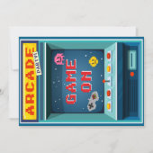 Level Up Arcade Game Afbeelding Verjaardagsfeest Kaart (Achterkant)