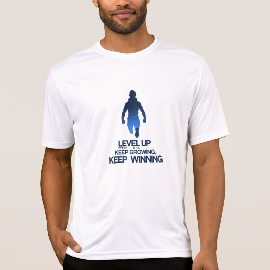 Level Up – Athletic Power T-shirt voor de winnaar (Voorkant)