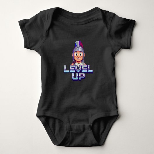 Level Up!" Baby Body - Gamer Baby Romper (Voorkant)