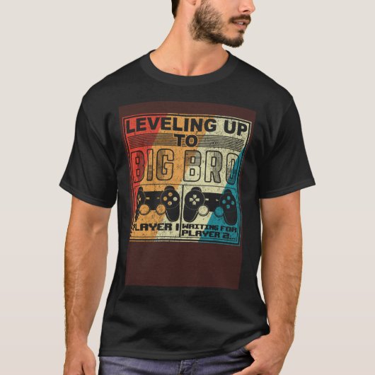 Level Up Big Bro Big Brother 2021 Gamer Retro T-shirt (Voorkant)