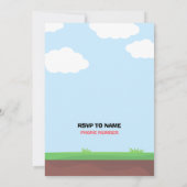 Level Up Birthday Invitation Kaart (Achterkant)