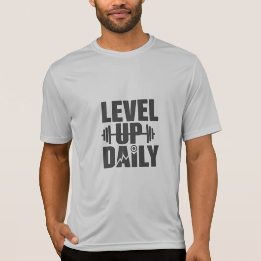 LEVEL UP DAILY Design 06 T-Shirt (Voorkant)
