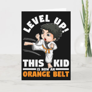 Level Up Deze Kid Is Nu Een Oranje Riem Karate Mar Kaart