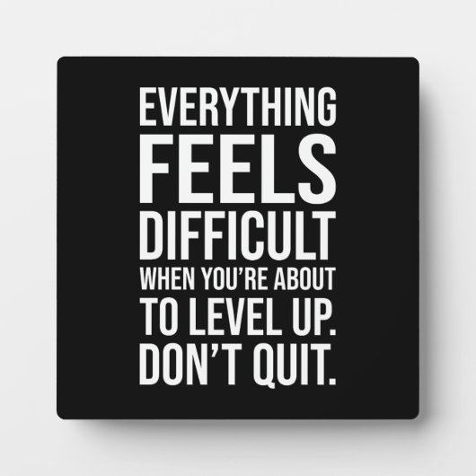 Level Up, Don't Stop - Hustle Succes Motivatie Fotoplaat (Voorkant)