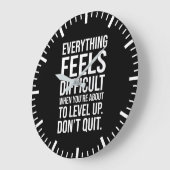 Level Up, Don't Stop - Hustle Succes Motivatie Grote Klok (Hoek)