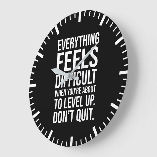 Level Up, Don't Stop - Hustle Succes Motivatie Grote Klok (Hoek)