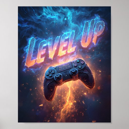 Level Up — Epic Gamer Poster (Voorkant)