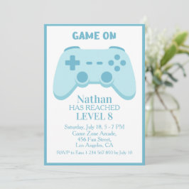 Level Up Feest | Videogame 8e Verjaardag Jongen Kaart